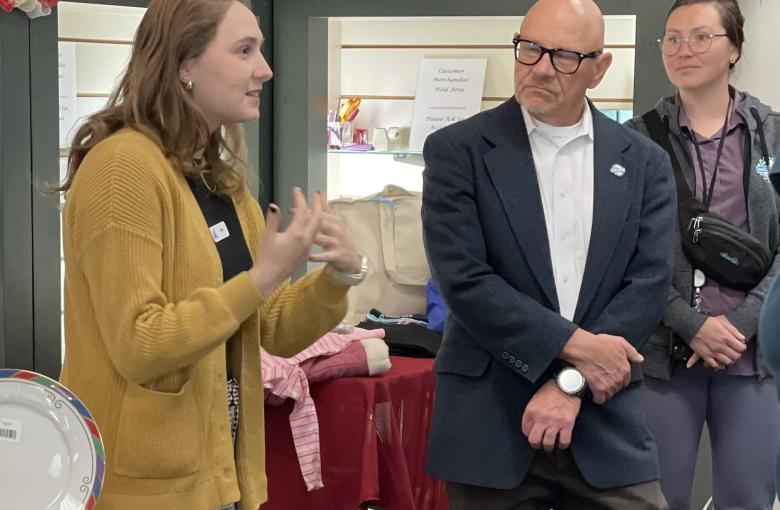 Abby Robinsons and Mayor Silvestrini